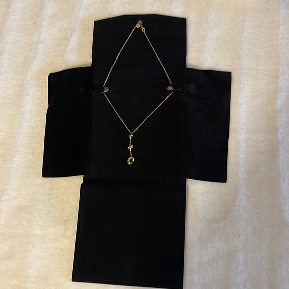 Movado 18k Gold & Diamond Triple Pendant Necklace - 16.5” - Picture 4 of 5